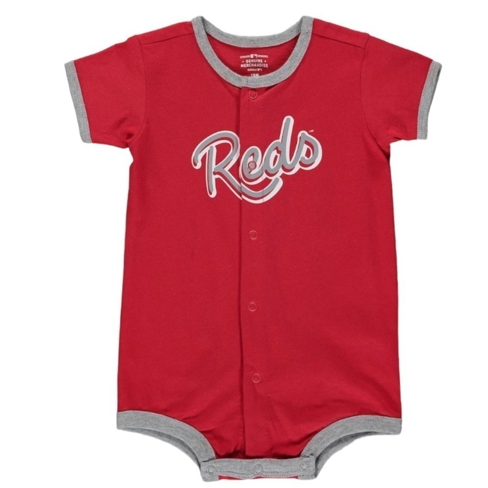 Mlb Cincinnati Reds Infant Power Hitter Romper Red 3-6 Mo.s boy or girl NWT
